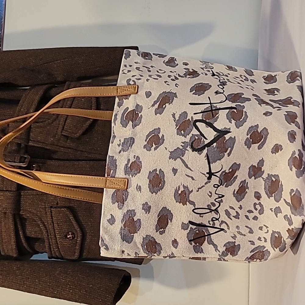 Velvet Heart Canvas Animal Print Tote